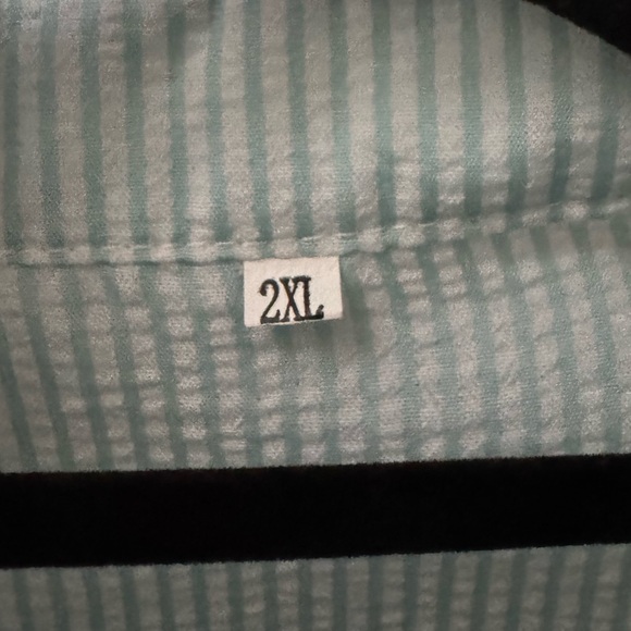 Striped Ruffle Button-Up Blouse - Picture 6 of 6